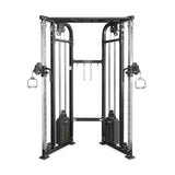 The Bells of Steel Functional Trainer features dual adjustable pulleys, weight stacks, and handles on both sides—an all-in-one cable machine built for versatile strength training in any gym.